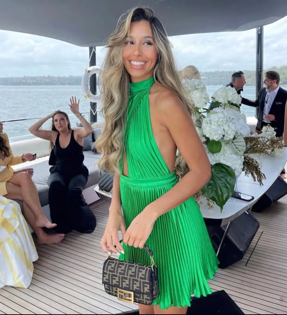 L’idee Renaissance Mini Dress Green Size 6 - Image 3