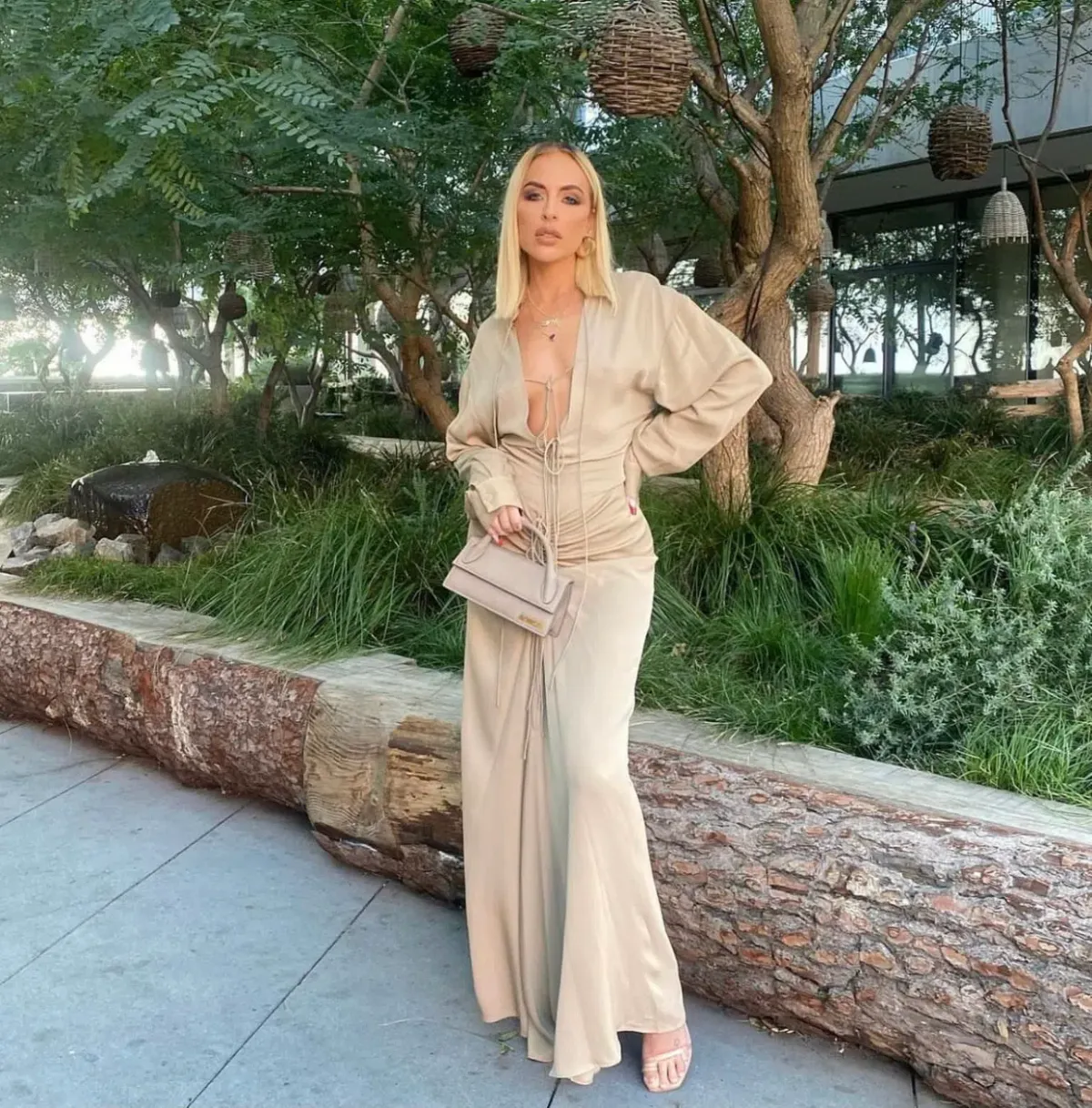 Christopher Esber Bertoia Dress Beige Size 6 - Image 2