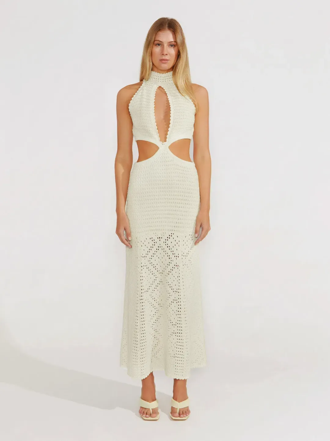 Alice McCall Salty Kisses Midi Dress Porcelain White Size 12 / L for rent on The Volte - main image