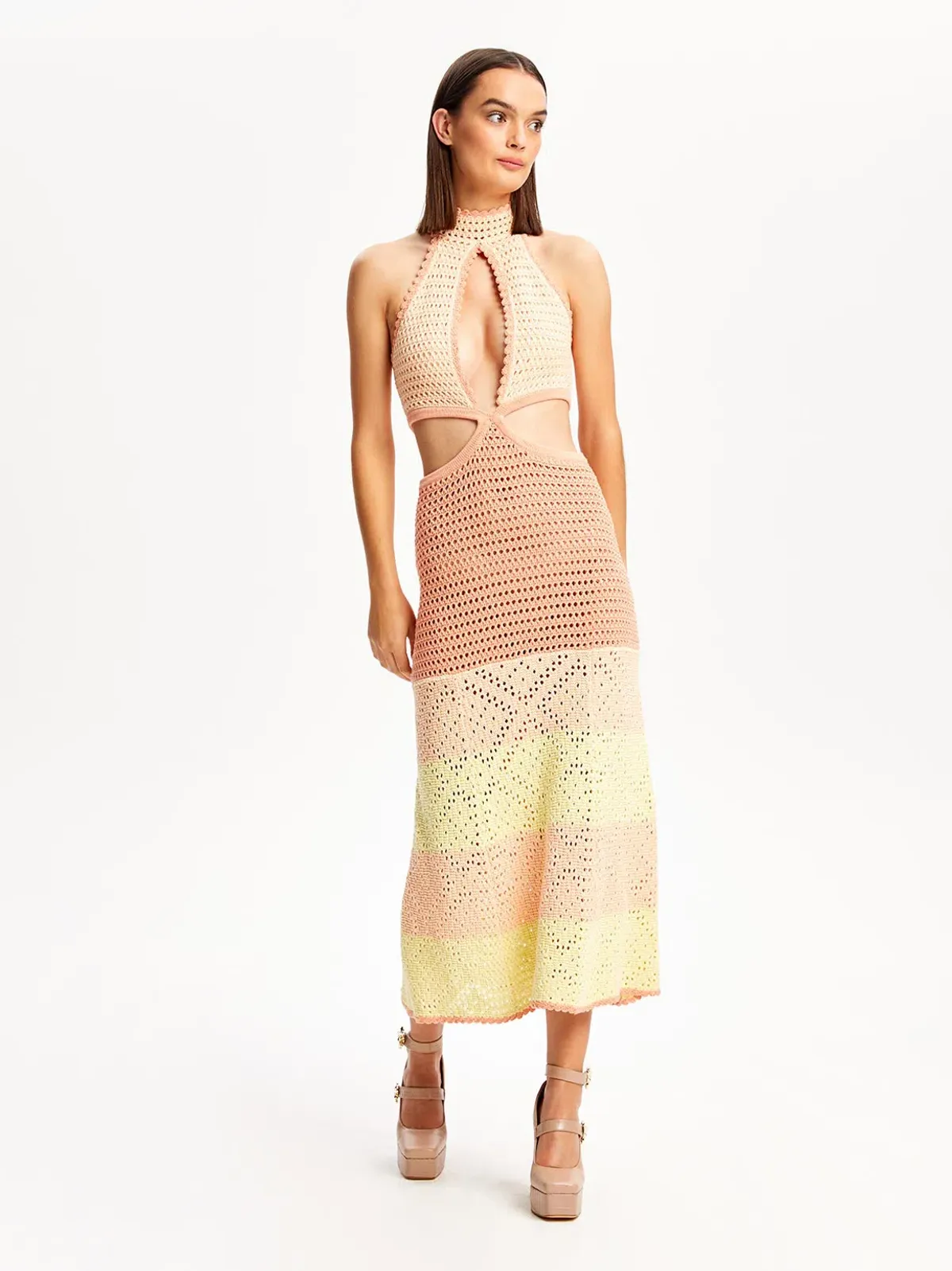 Alice McCall Salty Kisses Midi Dress Tea Rose Pink Size L / AU 12  - Image 1