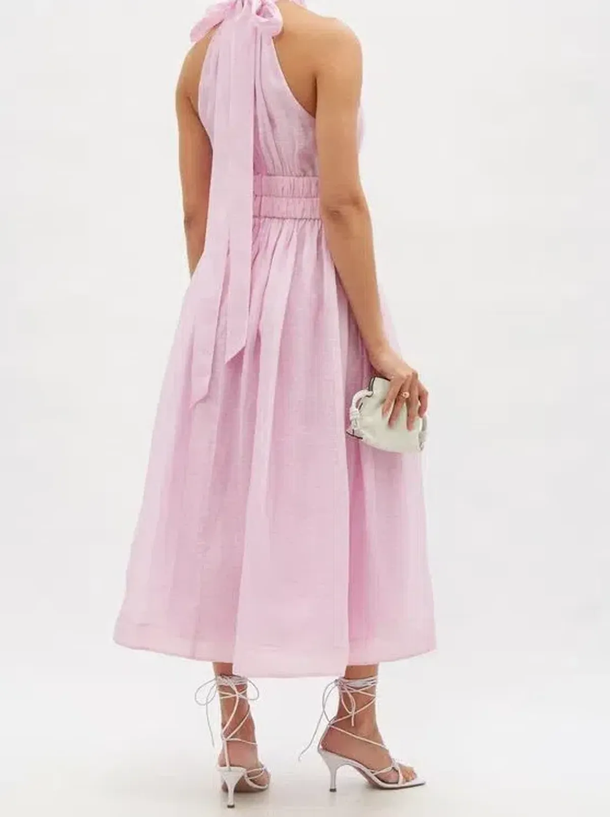 Zimmermann The Prima Halter Midi Dress in Persimmon Size 16 - Image 2