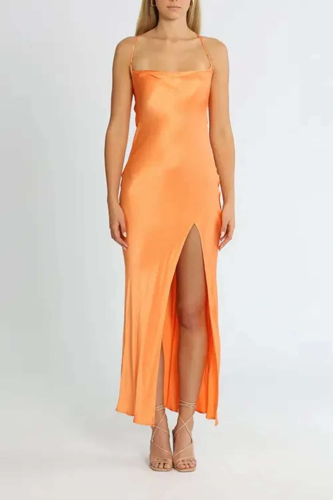 Bec & Bridge Annika Cowl Gown Sorbet Size 8  for rent on The Volte - main image