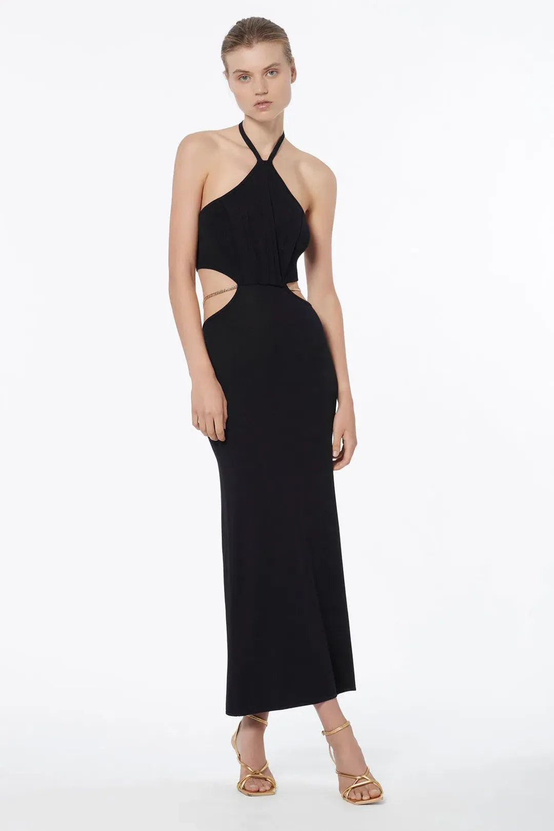 Manning Cartel Limitless Knit Chain Dress Black Size XS for rent on The Volte - main image