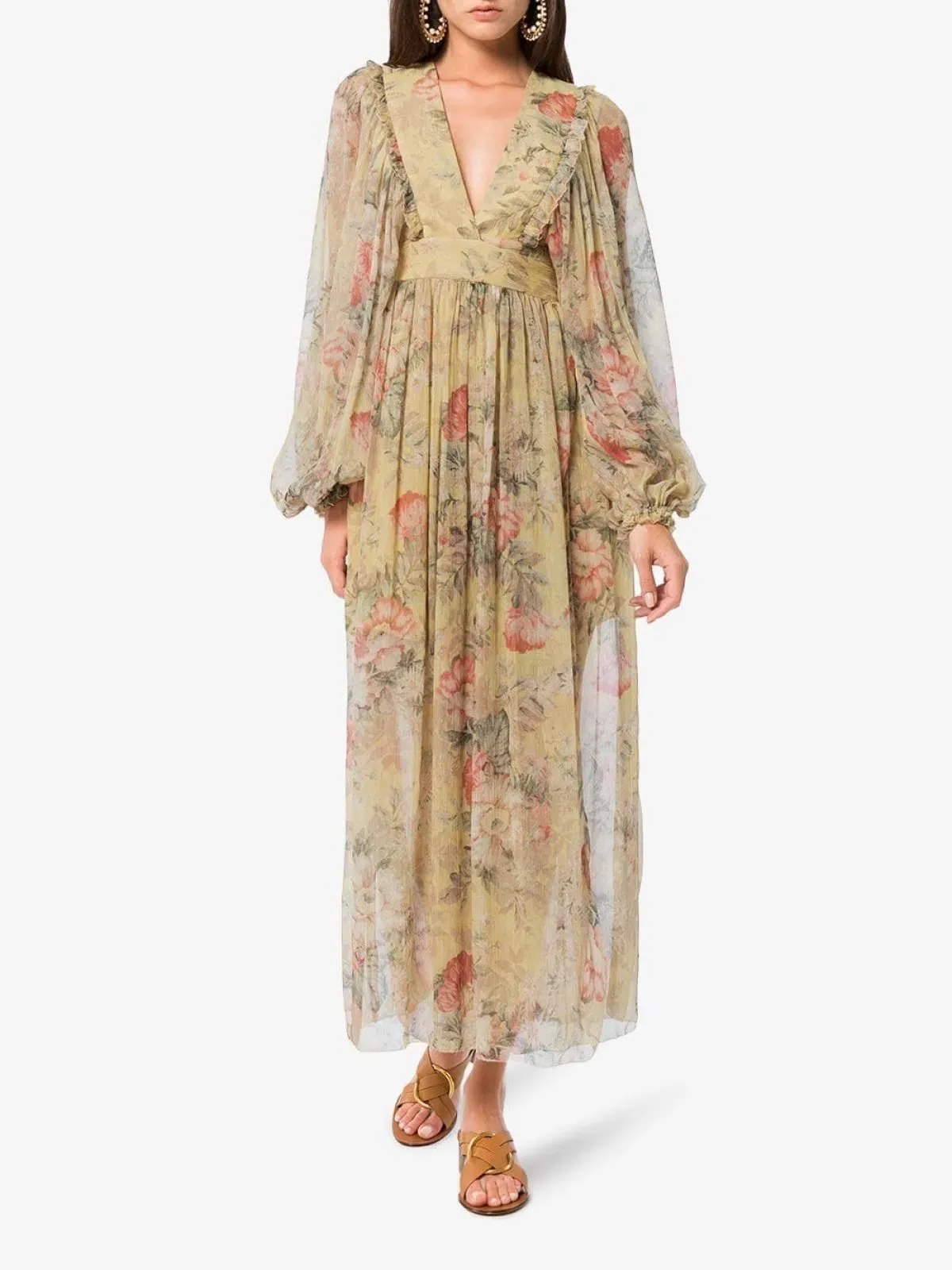 Zimmermann Melody Wrap Maxi Dress Floral Size 1/ AU 10 - Image 1