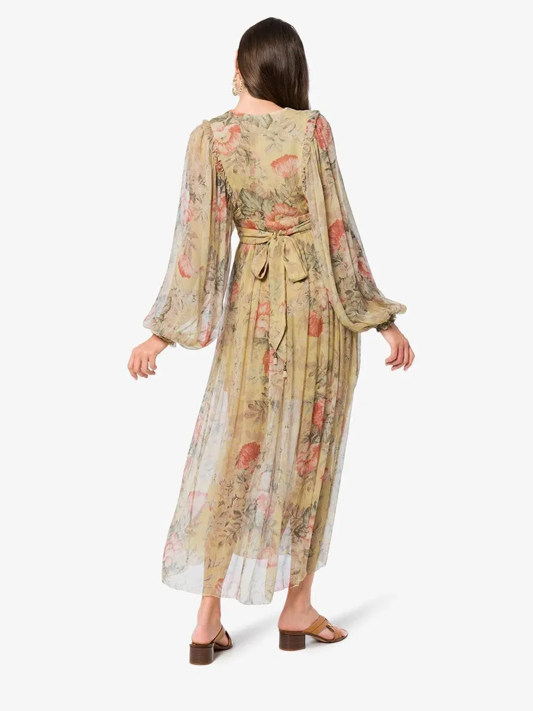 Zimmermann Melody Wrap Maxi Dress Floral Size 1/ AU 10 for rent on The Volte - main image