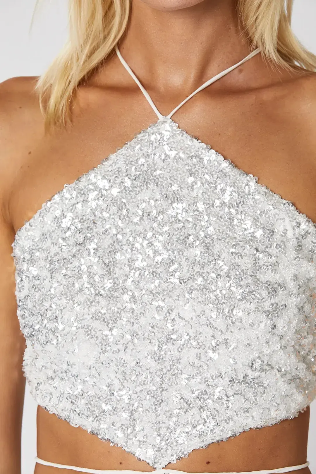 Winona Elodie Halter Dress Sequin Size 10 / M for rent on The Volte - main image