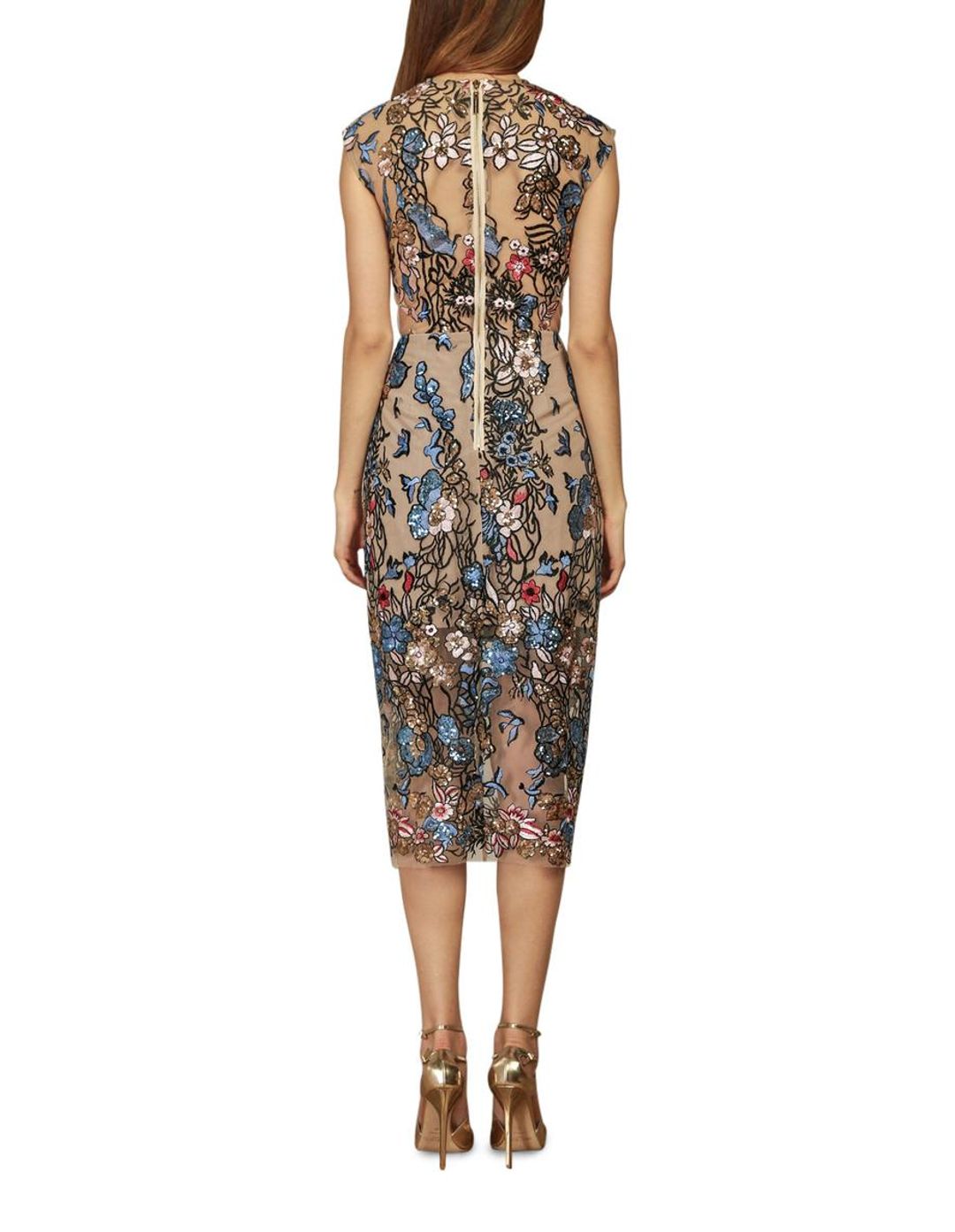 Bronx & Banco Birds Of Paradise Midi Dress Print Size 8 for rent on The Volte - main image