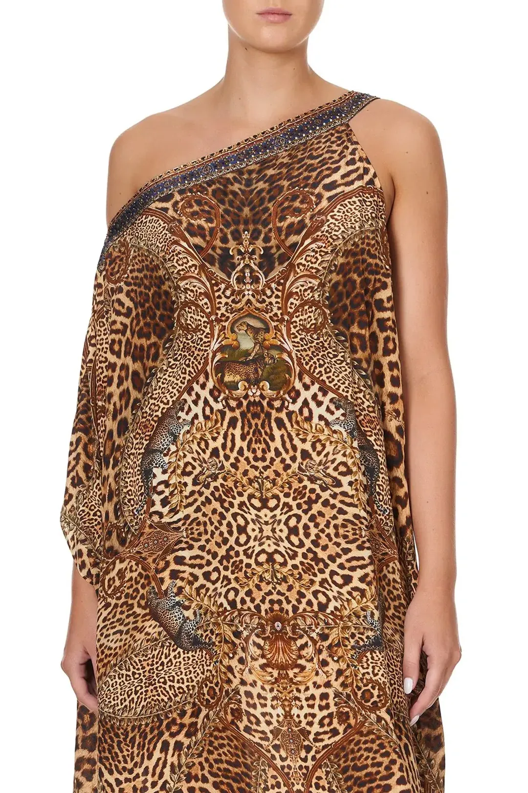 Camilla Lady Lodge One Shoulder Kaftan with Neckband Print Size 8/S-M for rent on The Volte - main image