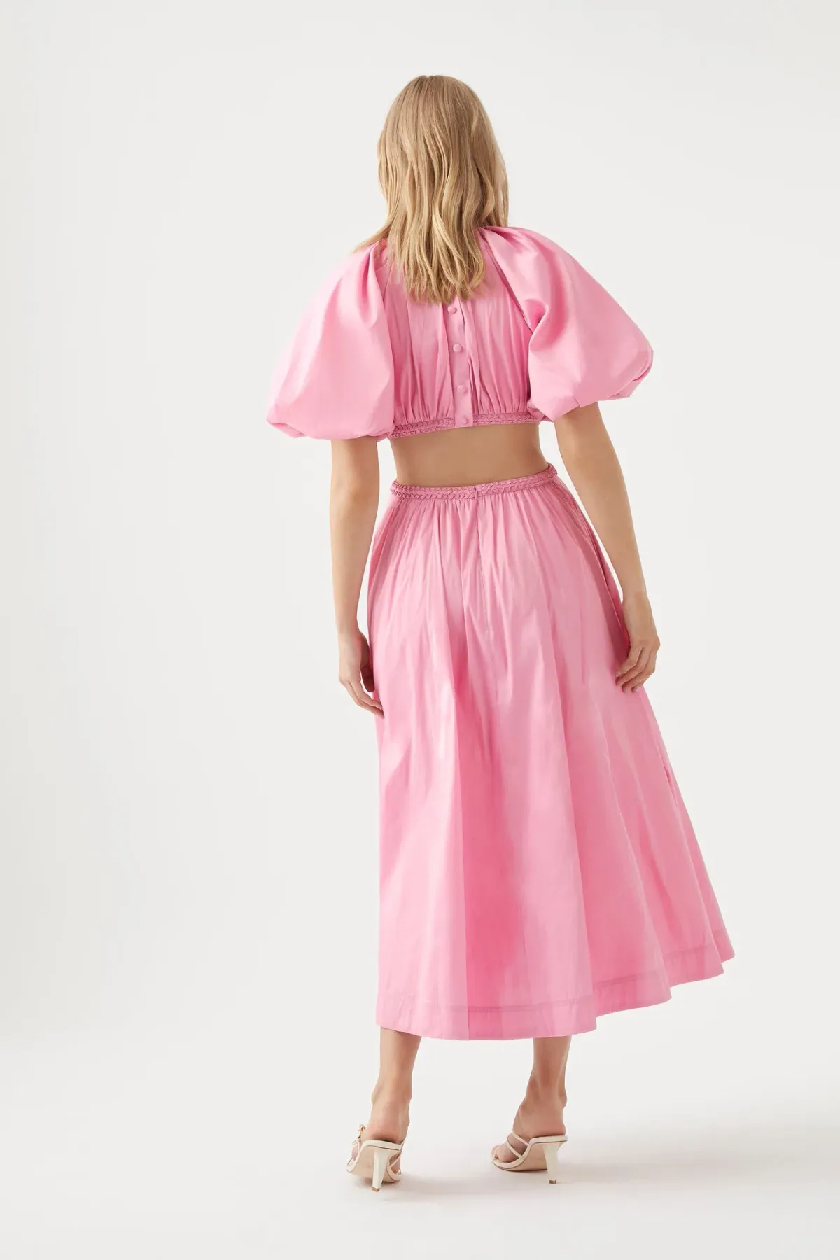 Aje Capucine Midi Dress Pink Size 10 - Image 5