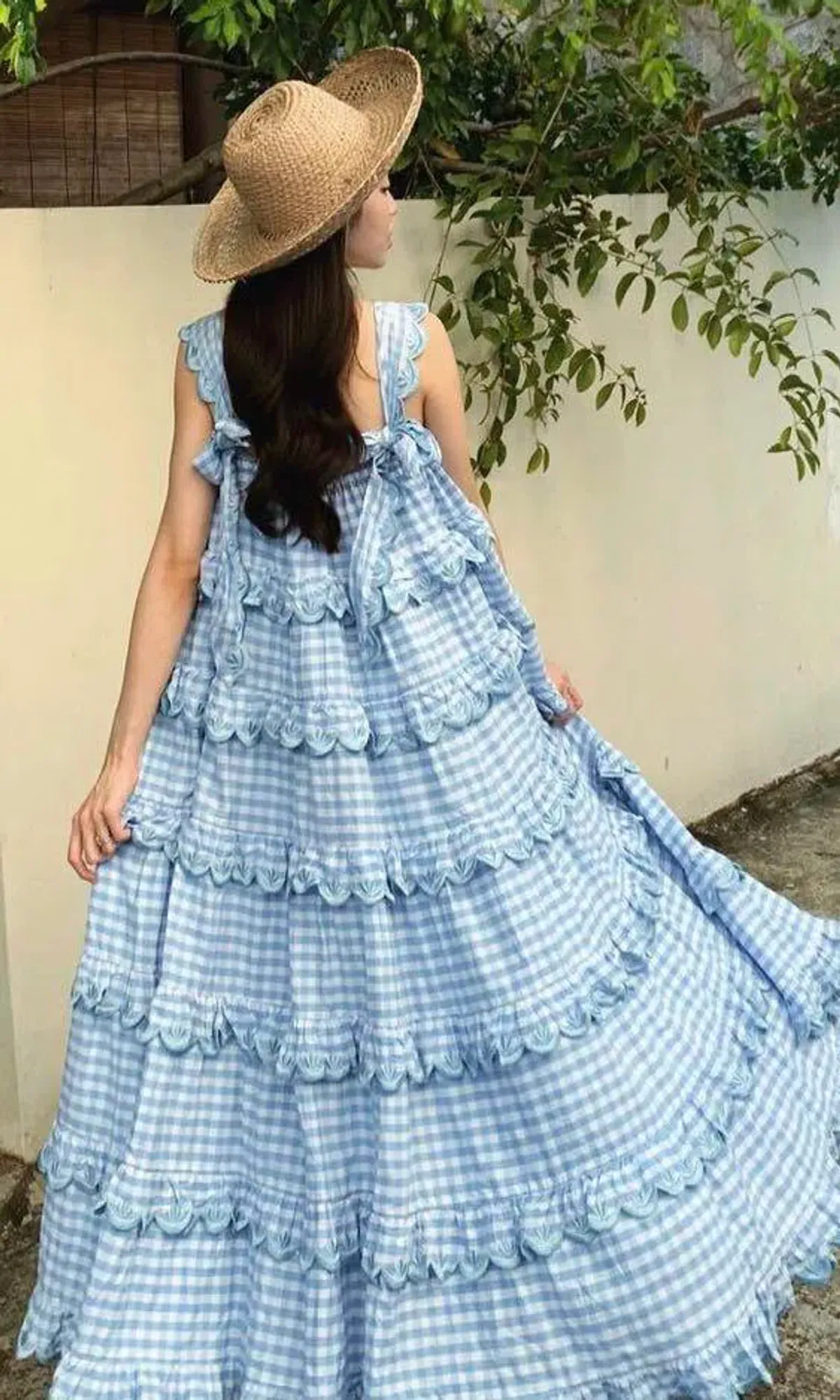 Innika Choo Iva Biigdres Dusk Gingham Print Size 1/Au 8 - Image 2