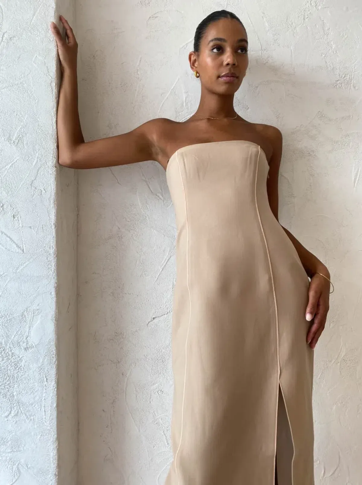 Sir The Label Monte Strapless Dress in Tan Size 2 - Image 8