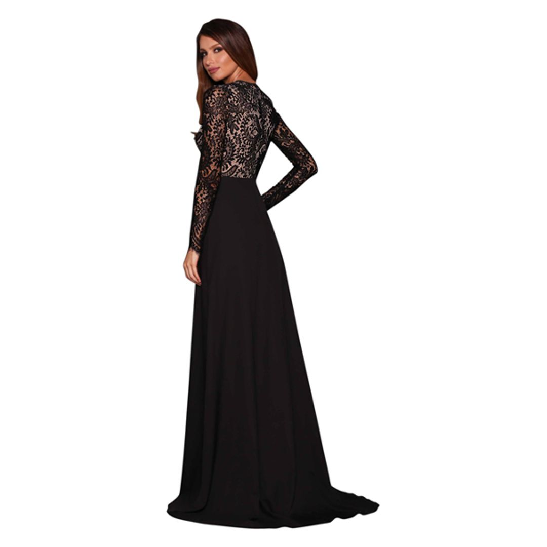 Elle Zeitoune Alexandria Lace Dress Black Size 6 for rent on The Volte - main image