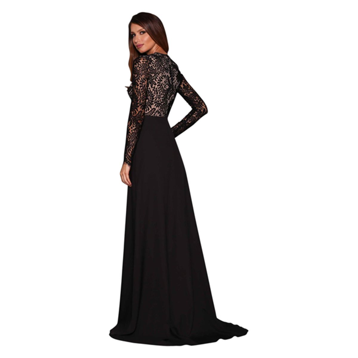 Elle Zeitoune Alexandria Lace Dress Black Size 6 - Image 3