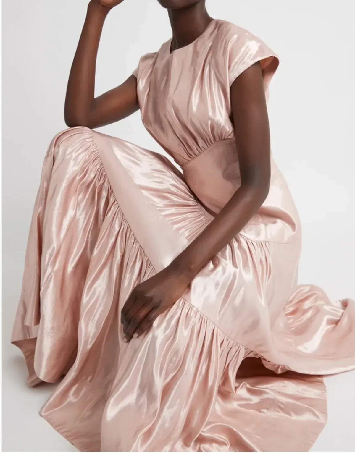 Aje Serendipity Reflection Midi Dress Blush Size 14 - Image 4