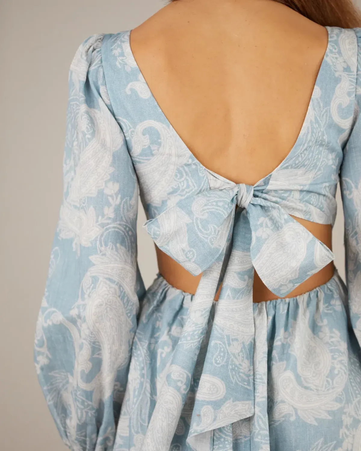 Amelius Bohemia Linen Maxi Dress Blue Size 8 / S - Image 2