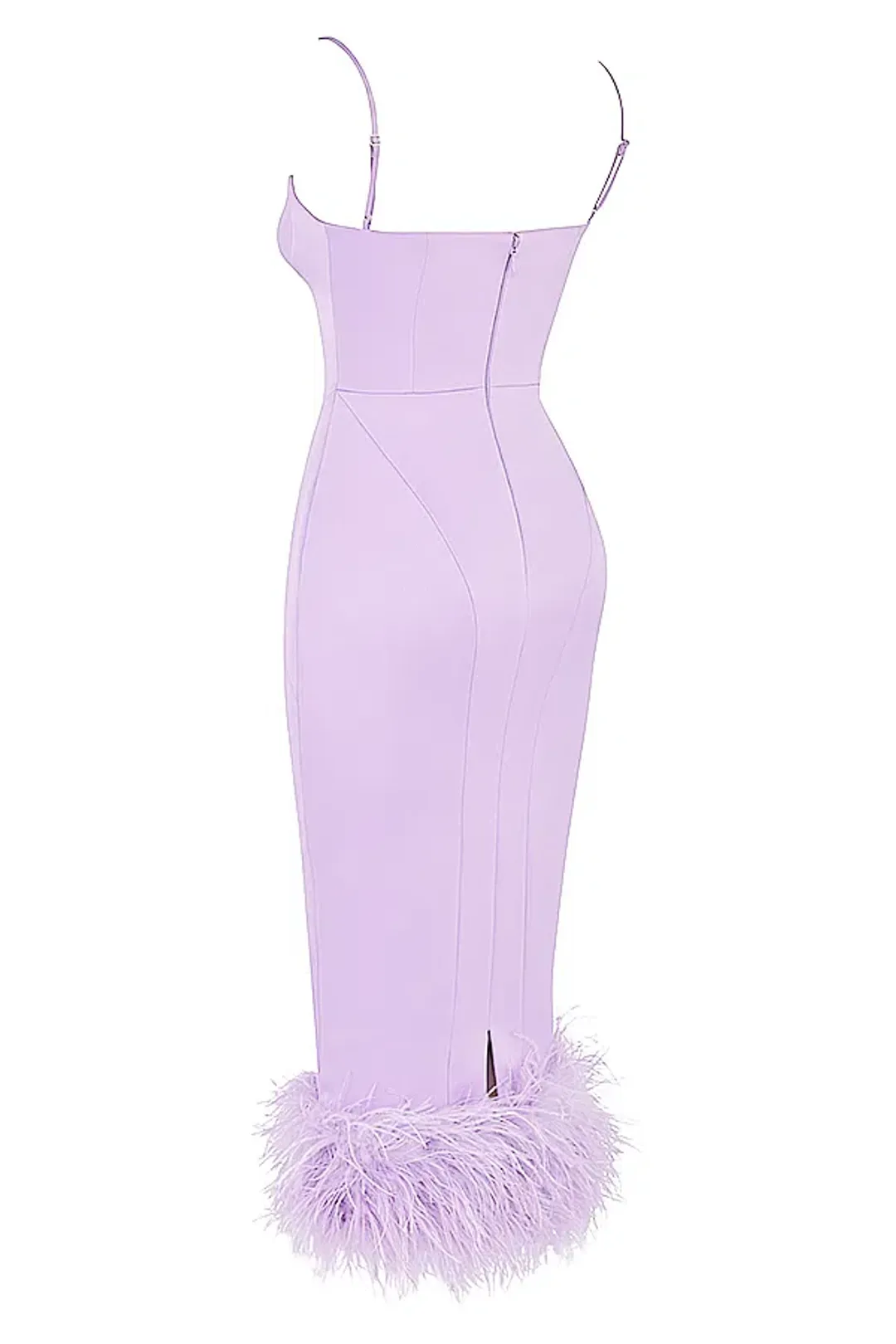 House of CB Helena Satin Midi Dress Orchid Purple Size 6 for rent on The Volte - main image