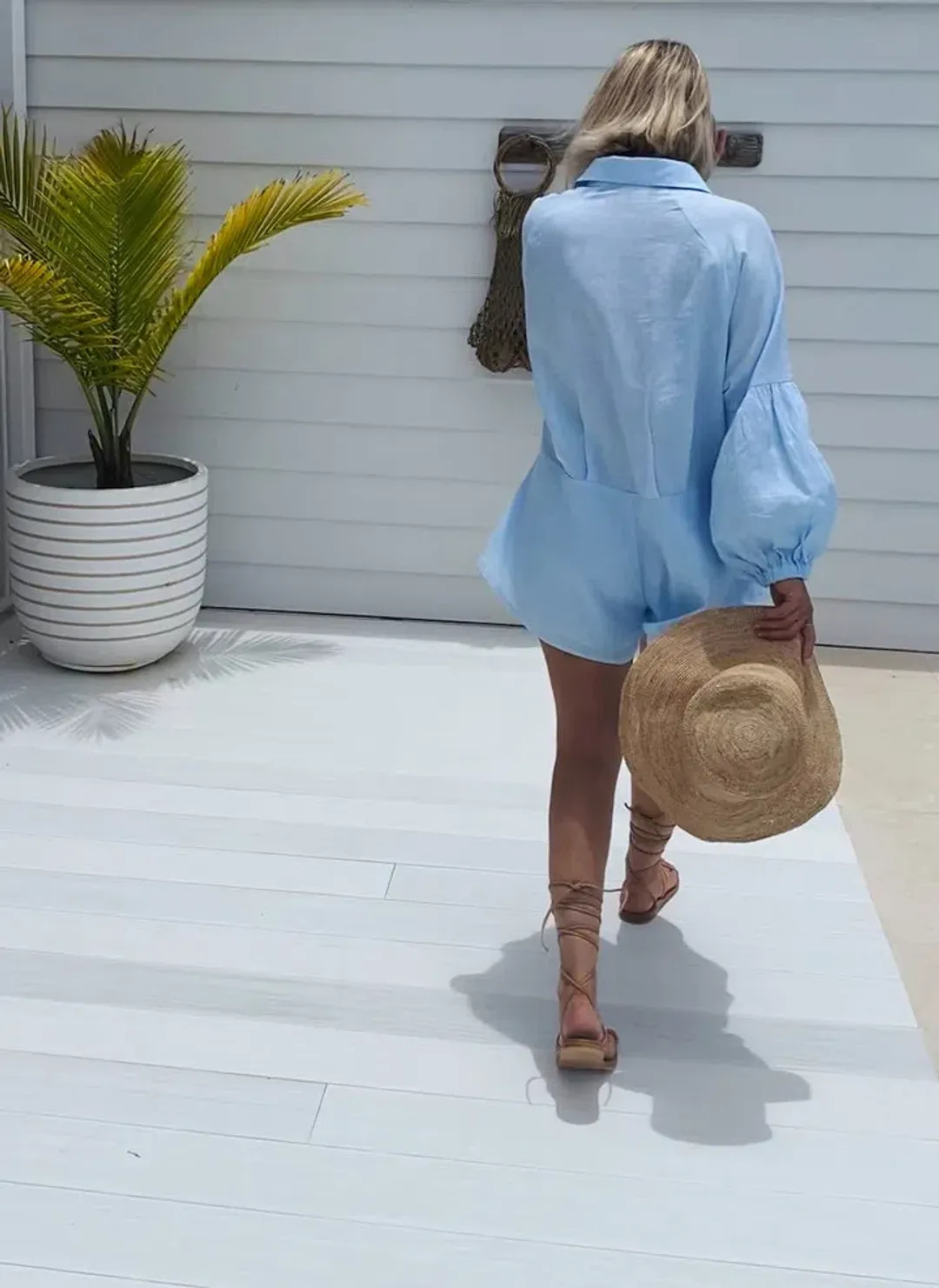 Cocowillow Nina Playsuit Baby Blue Size XS for rent on The Volte - main image