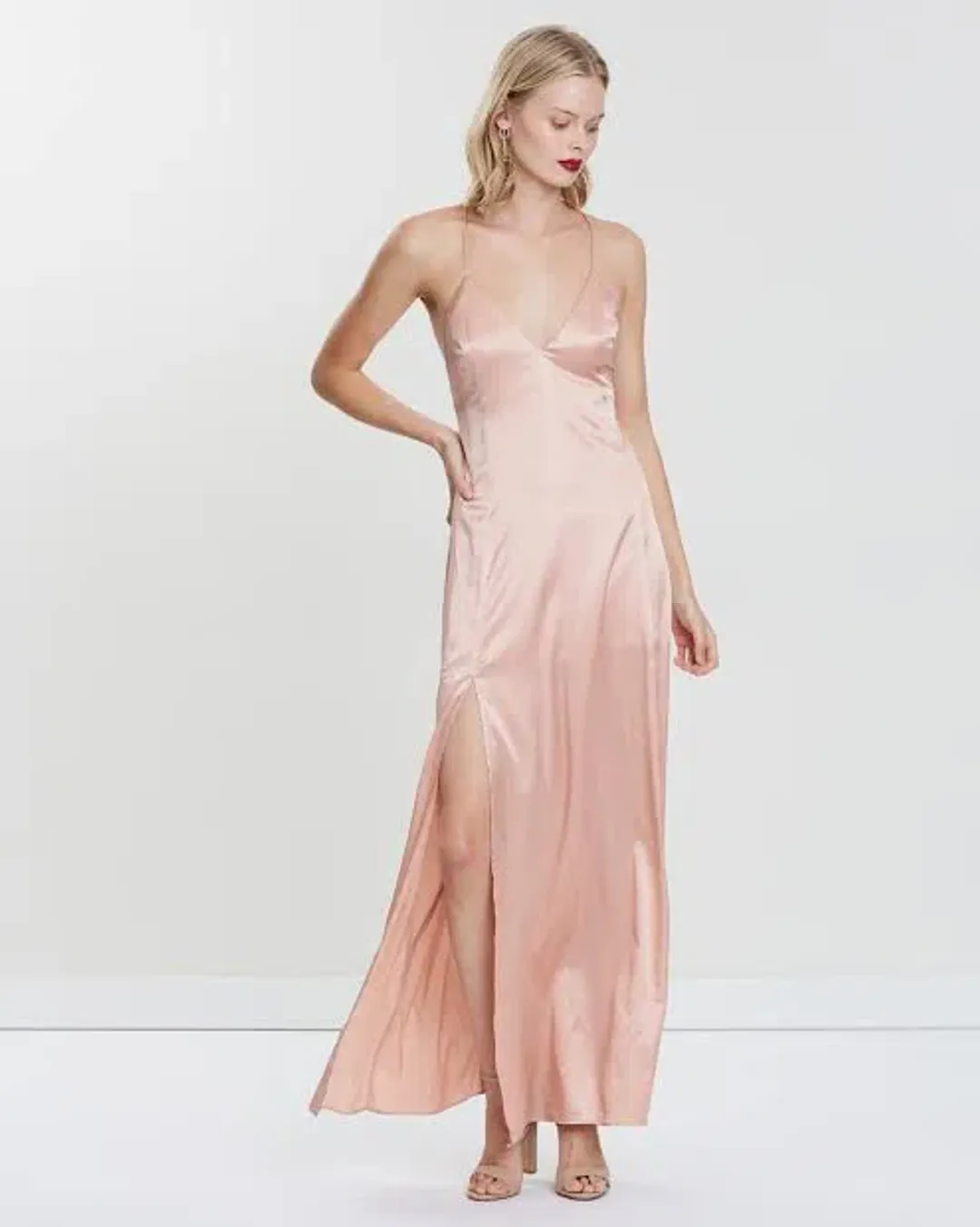 Hansen & Gretel Zen Silk Dress Blush Size 8 for rent on The Volte - main image