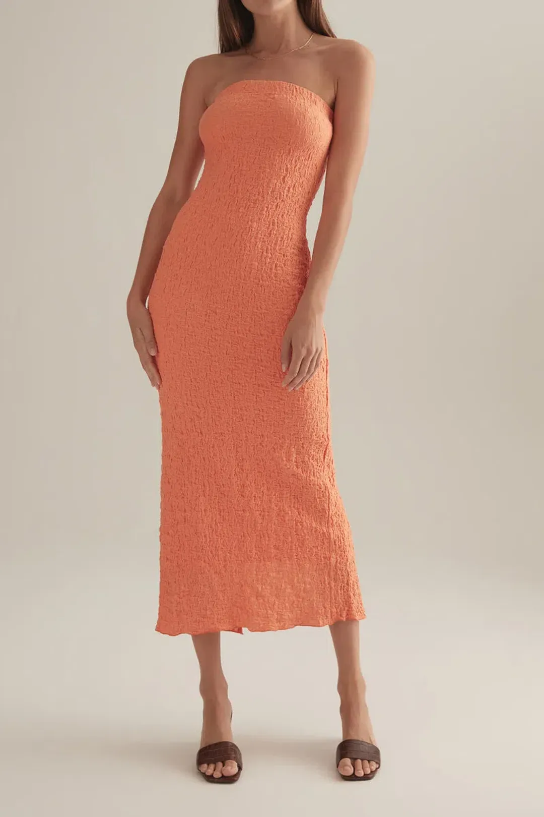 Ownley Petra Dress in Aperol Spritz Size 12 / L for rent on The Volte - main image