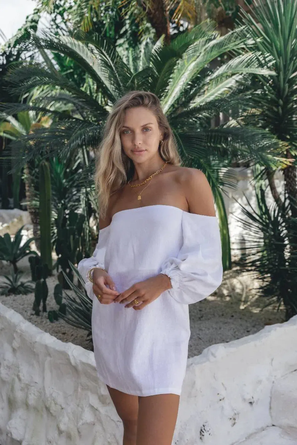 Maurie and Eve Acme Off Shoulder Dress White Size 10 - Image 2