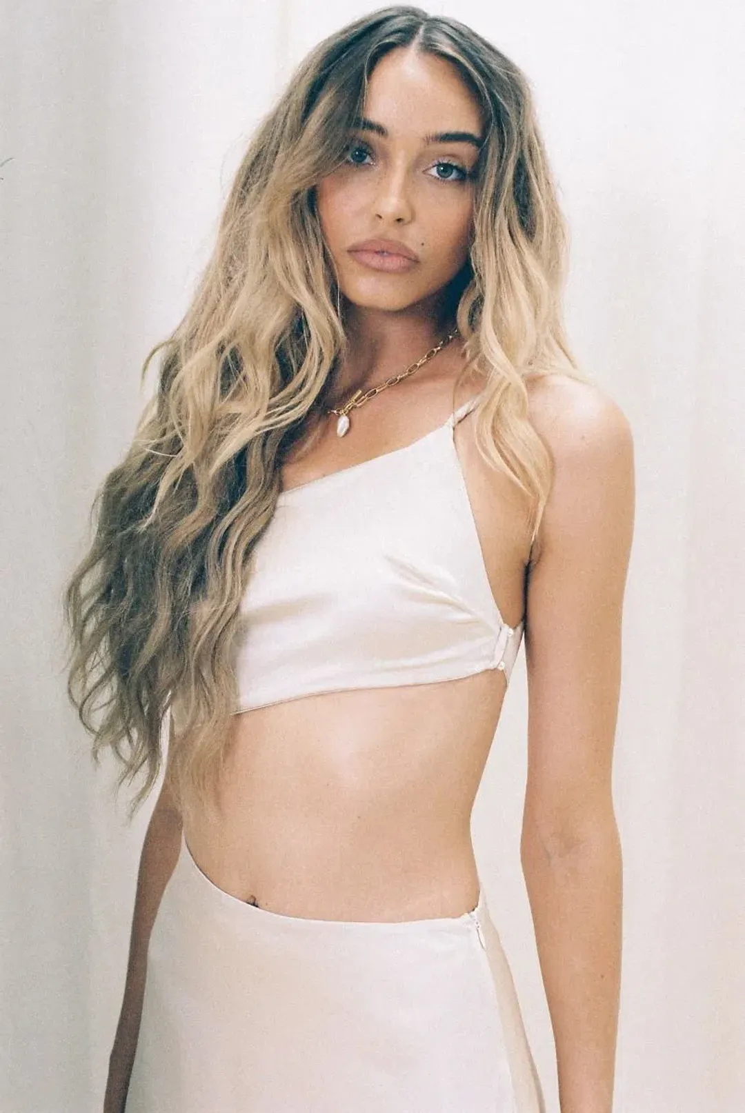 Johansen Risque Silk Dress in Latte Cream Size 10 for rent on The Volte - main image