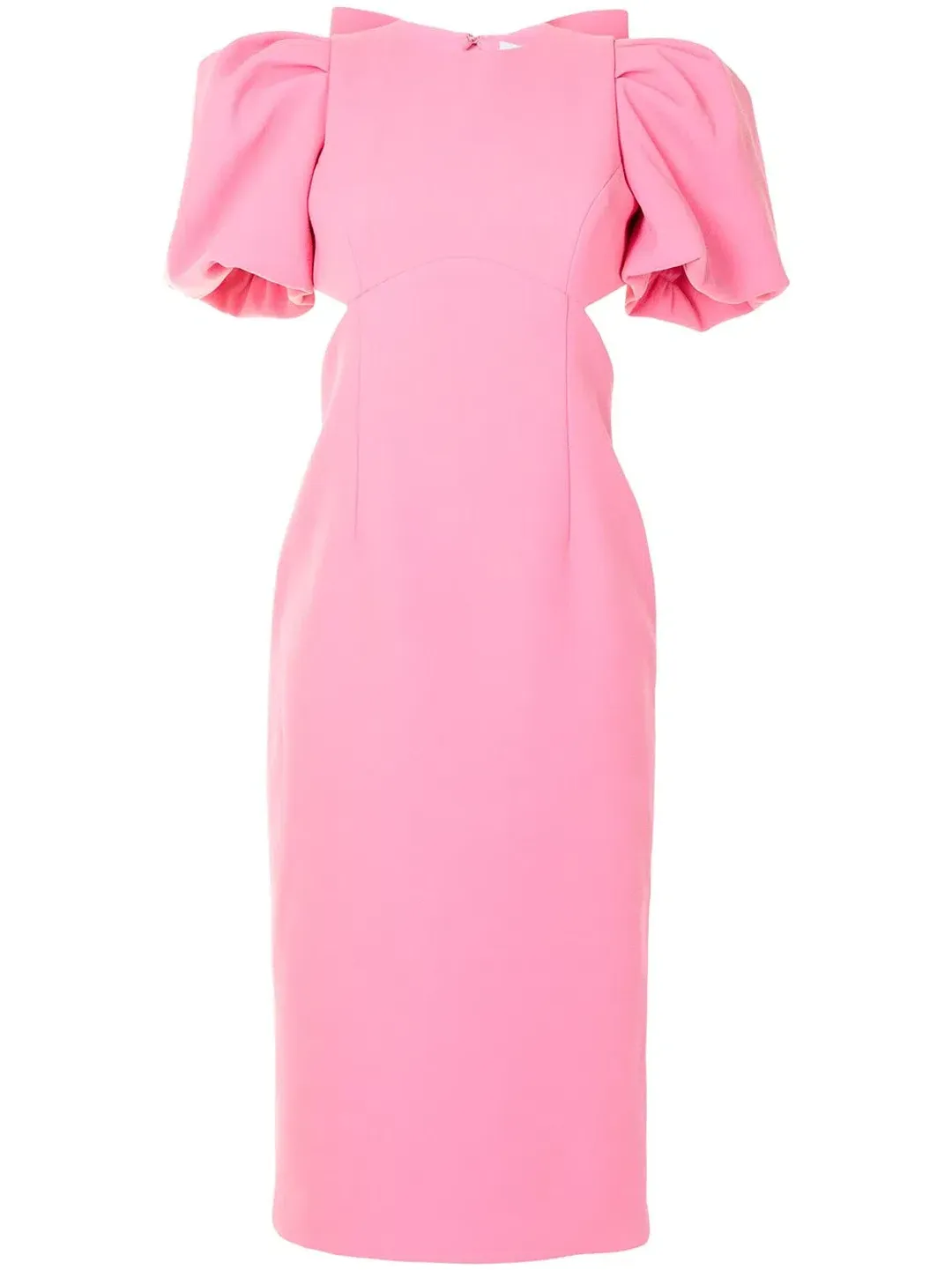 Rebecca Vallance Ally Cut out Midi Dress Pink Size 10 for rent on The Volte - main image