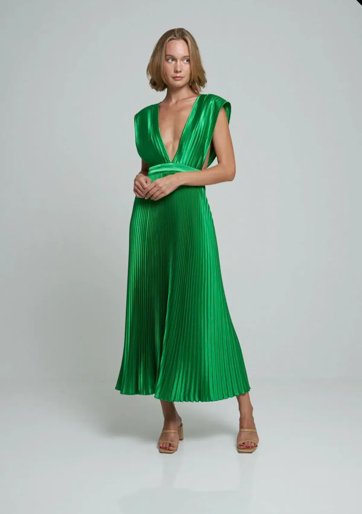 L'idee Gala Gown in Bright Green Size 10 - Image 1