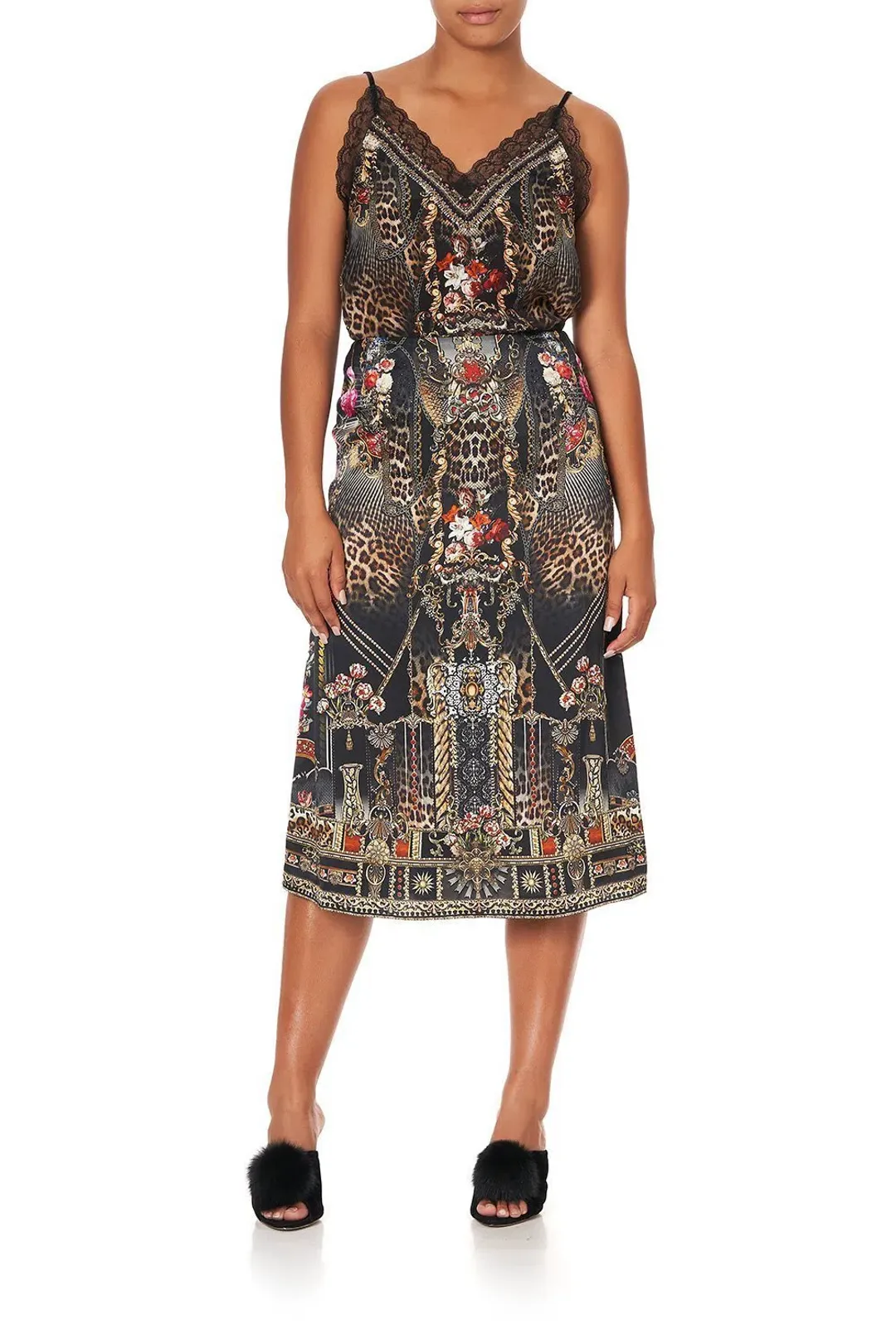 Camilla Slip Midi Skirt Gothic Goddess Size 12 for rent on The Volte - main image