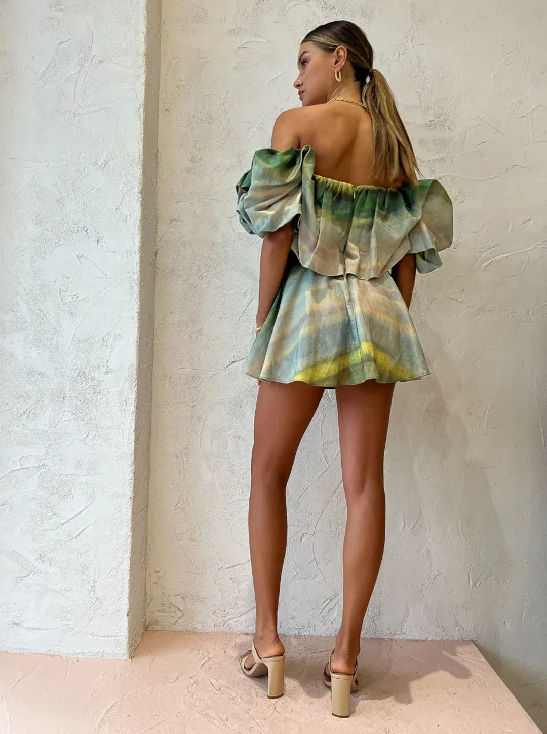 Acler Cumberland Mini Dress Impressionist Stripe Size 10 for rent on The Volte - main image