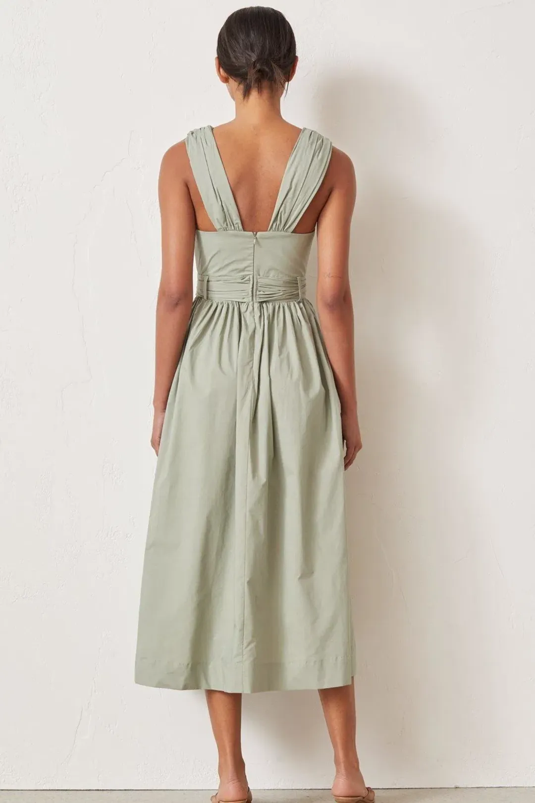 Bec & Bridge St Silvie Midi Dress Sage Size 10 for rent on The Volte - main image