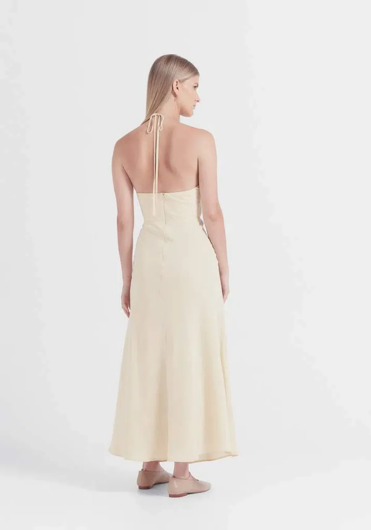 Viktoria & Woods Fluorescent Midi Dress Soybean Size 8 - Image 2