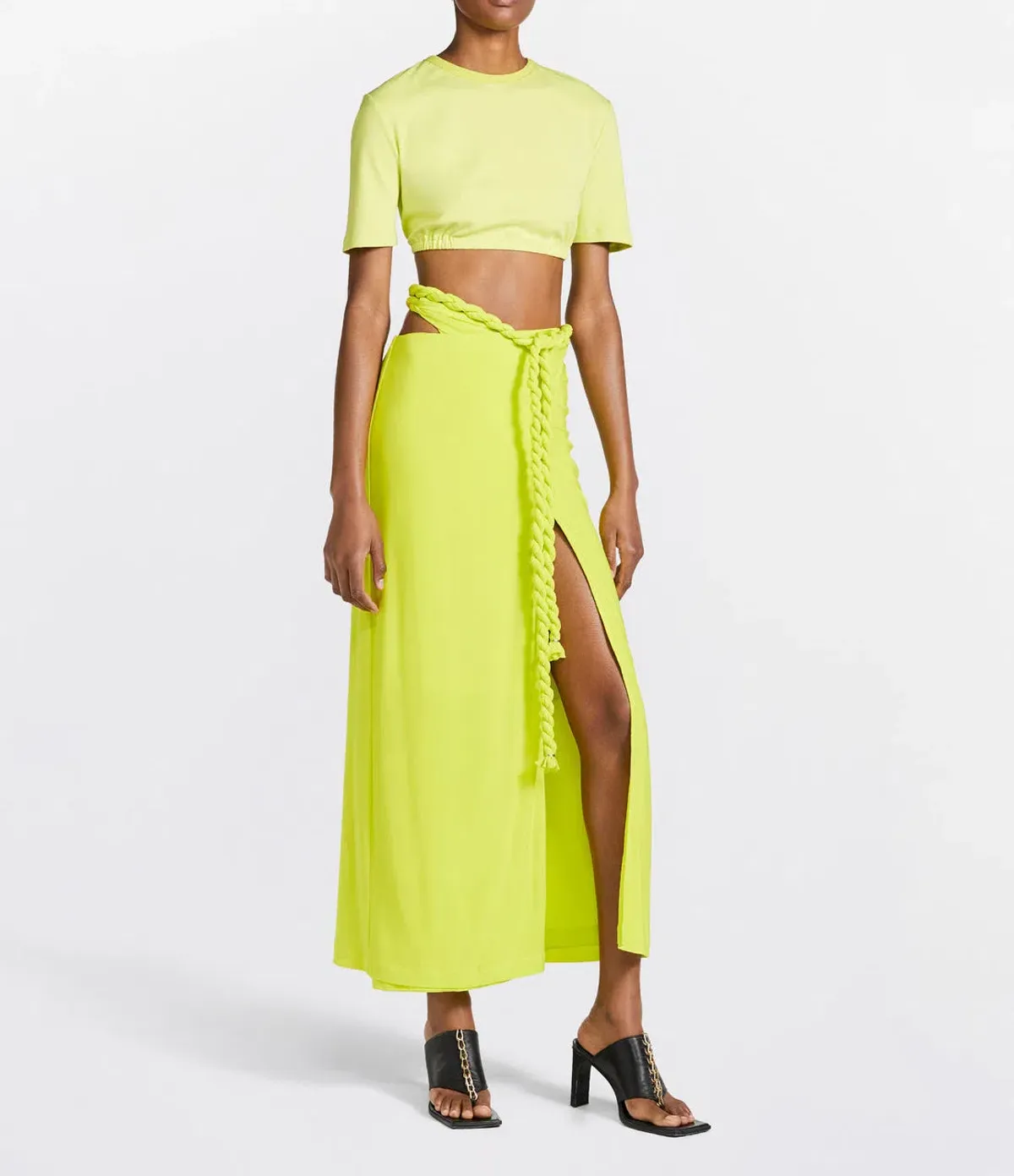 Dion Lee Rope Wrap Skirt Acid Yellow Size 8 - Image 1