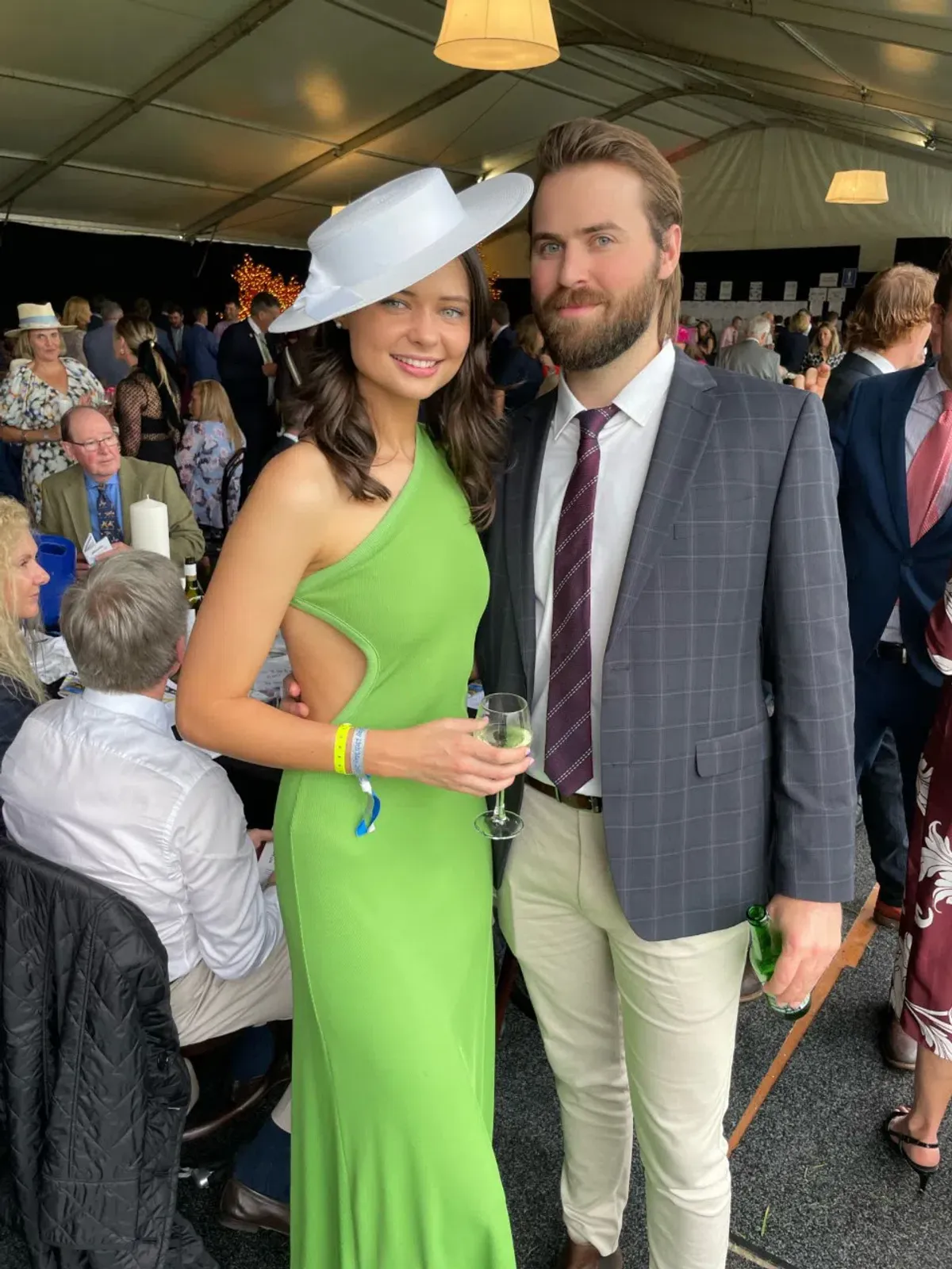 Christopher Esber Outline One Shoulder Fran Dress Green Size 8 - Image 3