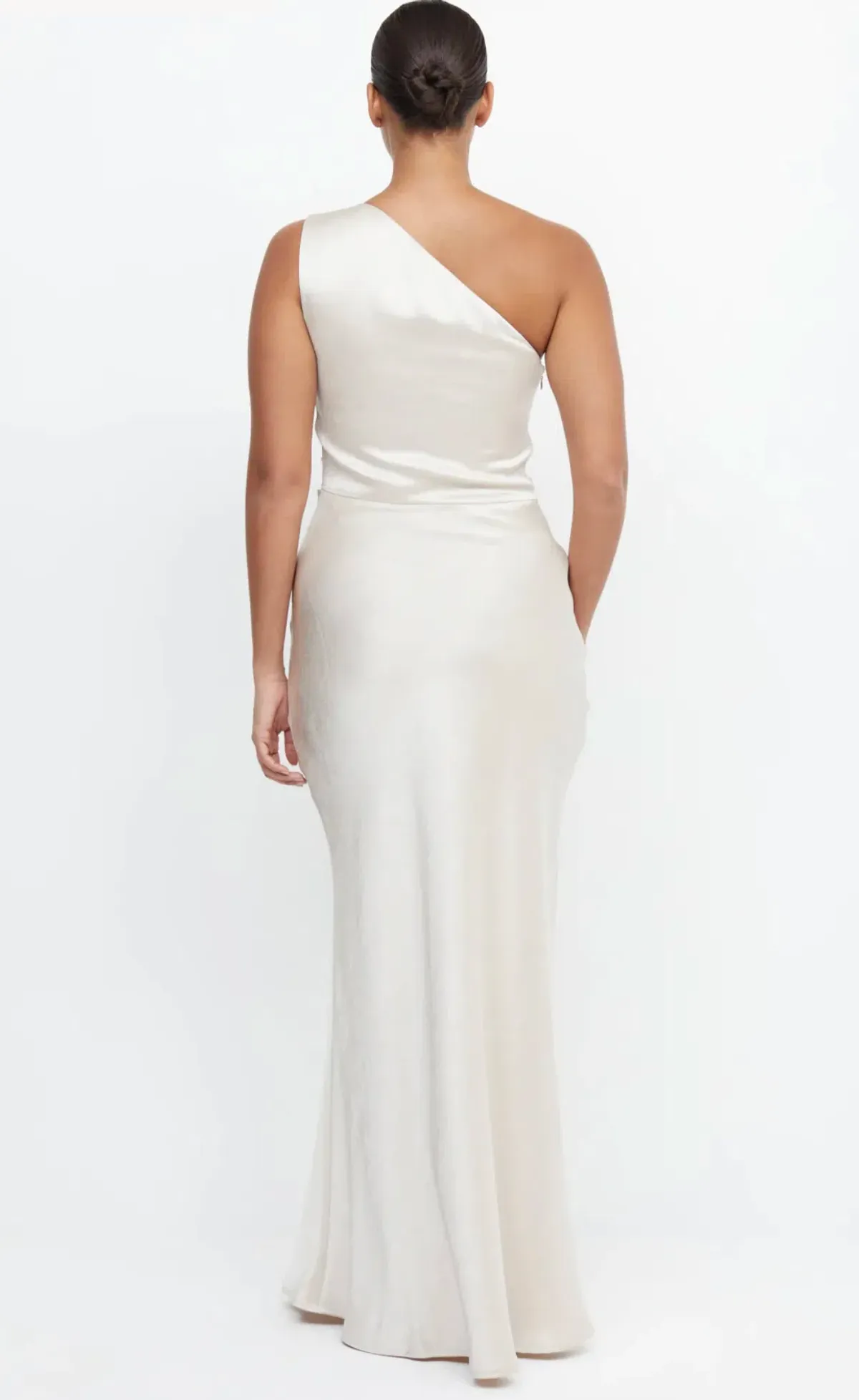 Bec & Bridge The Dreamer Asym Dress Sand Size 8 - Image 3