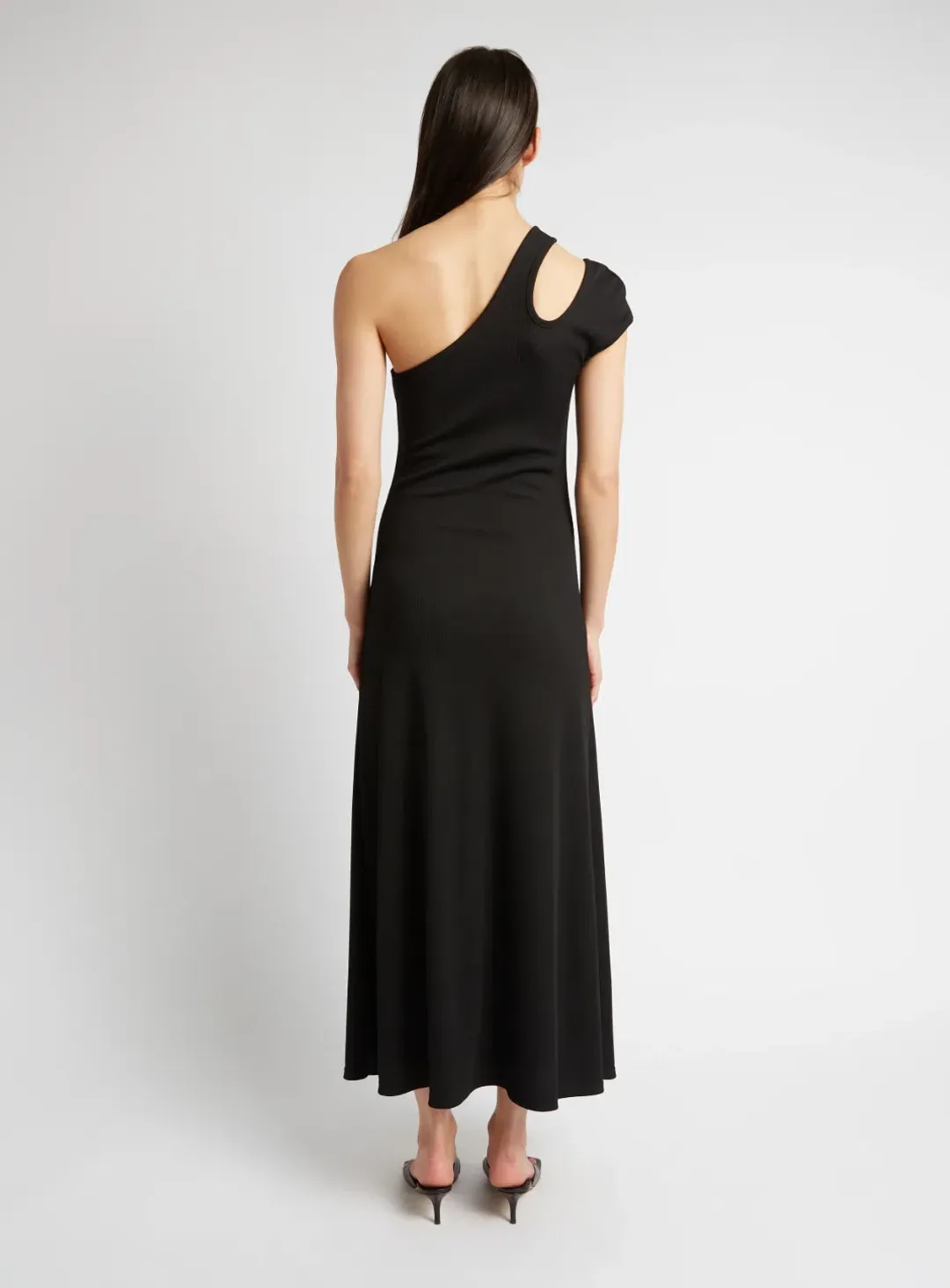 Christopher Esber Quartz Split Ruched Tank Dress Black Size 8 for rent on The Volte - main image
