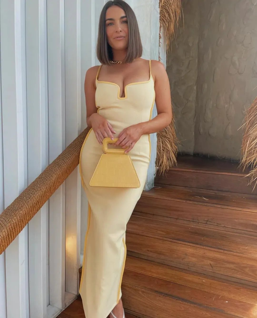 Paris Georgia Marlo Dress Yellow Size XS/ Au 6 for rent on The Volte - main image