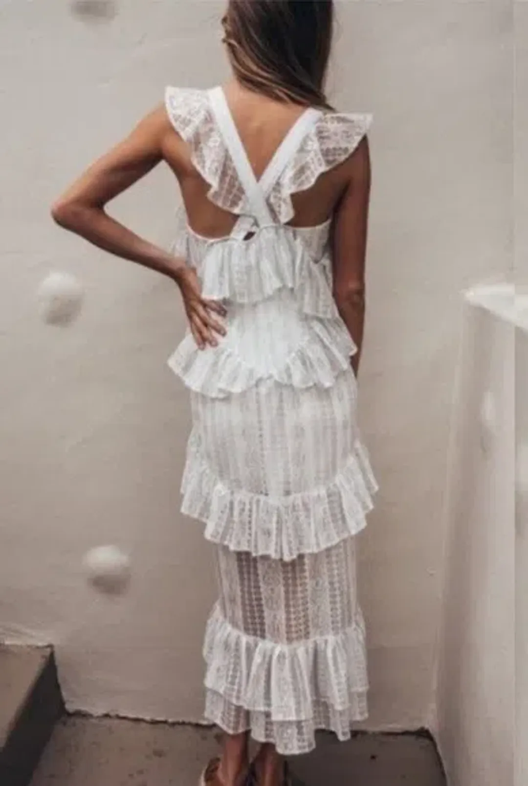 Alice McCall Melody Midi Dress White Size 8 for rent on The Volte - main image