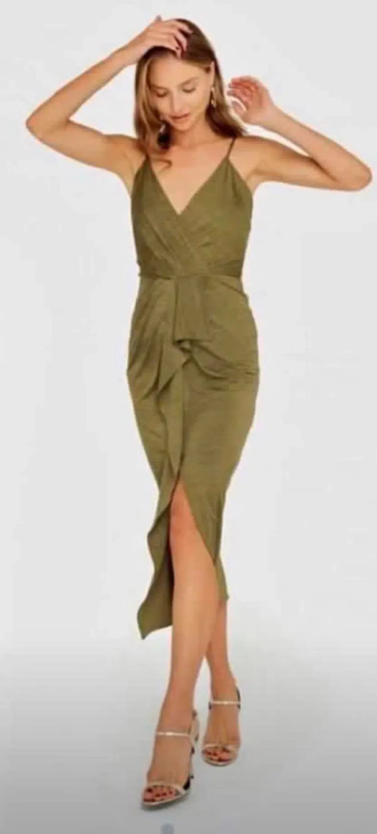 SHEIKE - Olive green cocktail dress - size 10 - Image 1