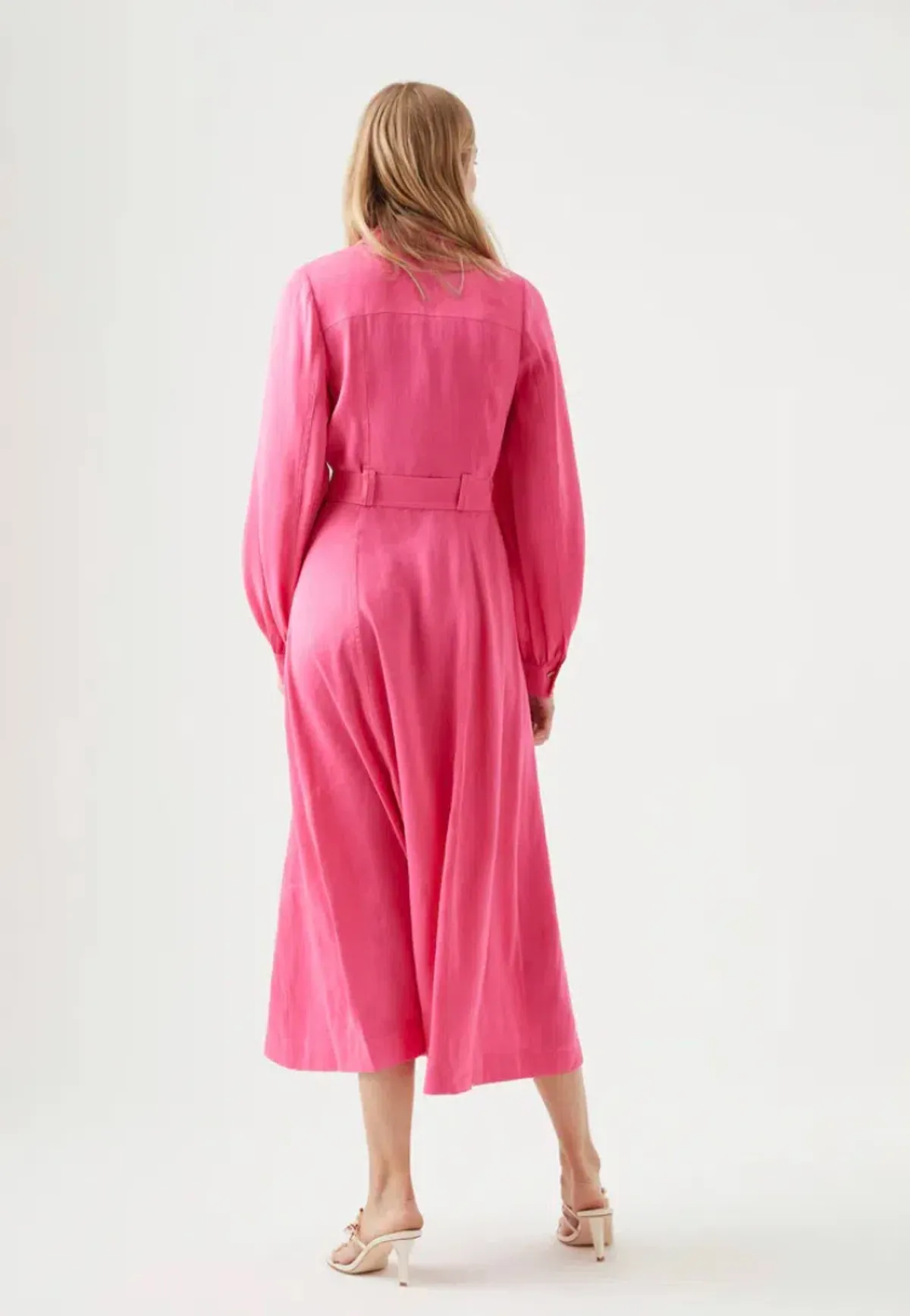 Aje Sophie Shirt Midi Dress Pink Size 10 / M - Image 3