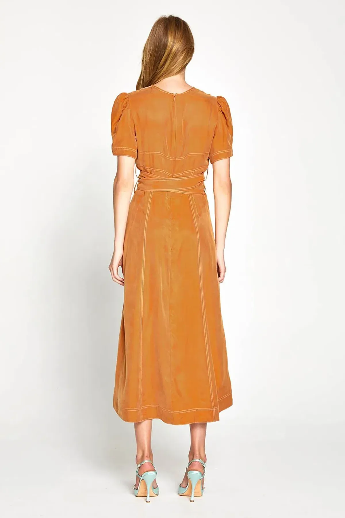 Alice McCall Eyes on You Midi Dress Brown Size 8 - Image 3