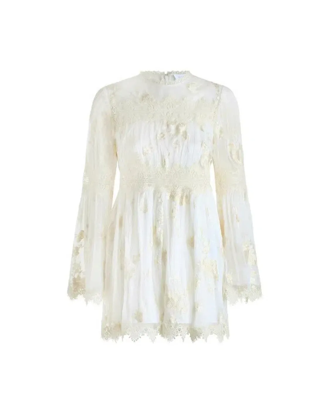 Zimmermann Tropicale Antique Playsuit Cream Size 1/Au 10 for rent on The Volte - main image
