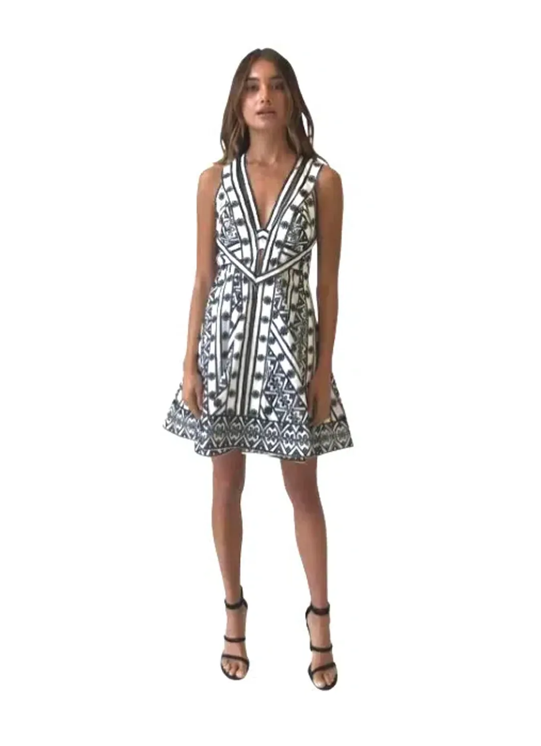 Thurley Star Crossed Lovers Dress Black/White Size 6 for rent on The Volte - main image