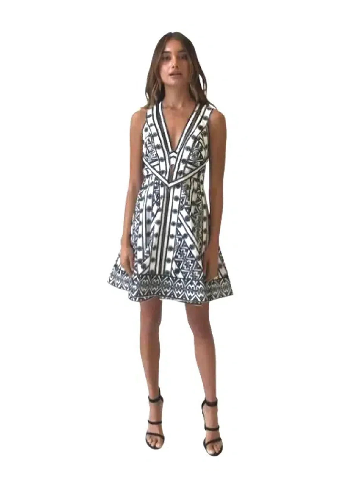 Thurley Star Crossed Lovers Dress Black/White Size 6 - Image 1