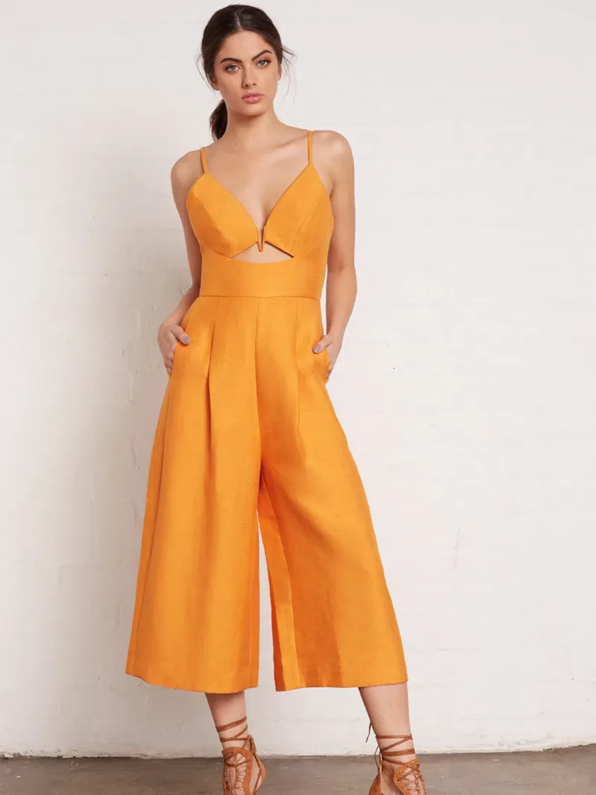 Sheike Oracle Jumpsuit Orange Size 10 for rent on The Volte - main image