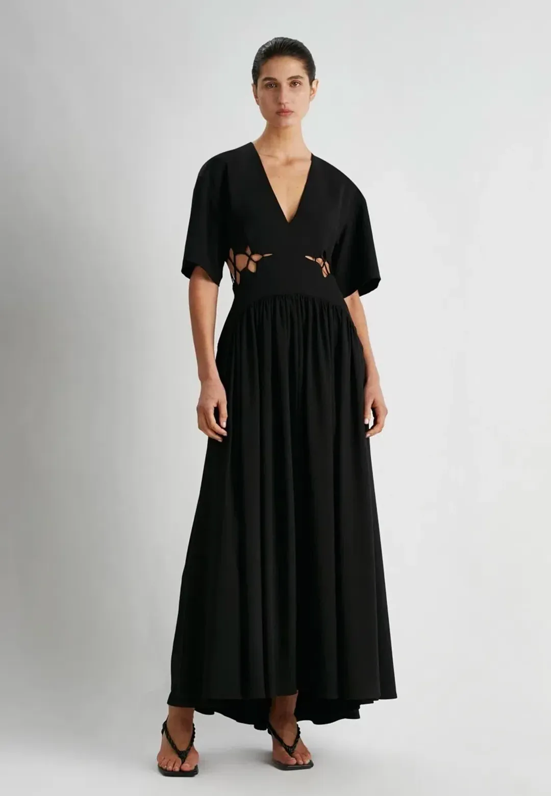 Camilla and Marc Brea Cut Out Dress Black Size 6  for rent on The Volte - main image