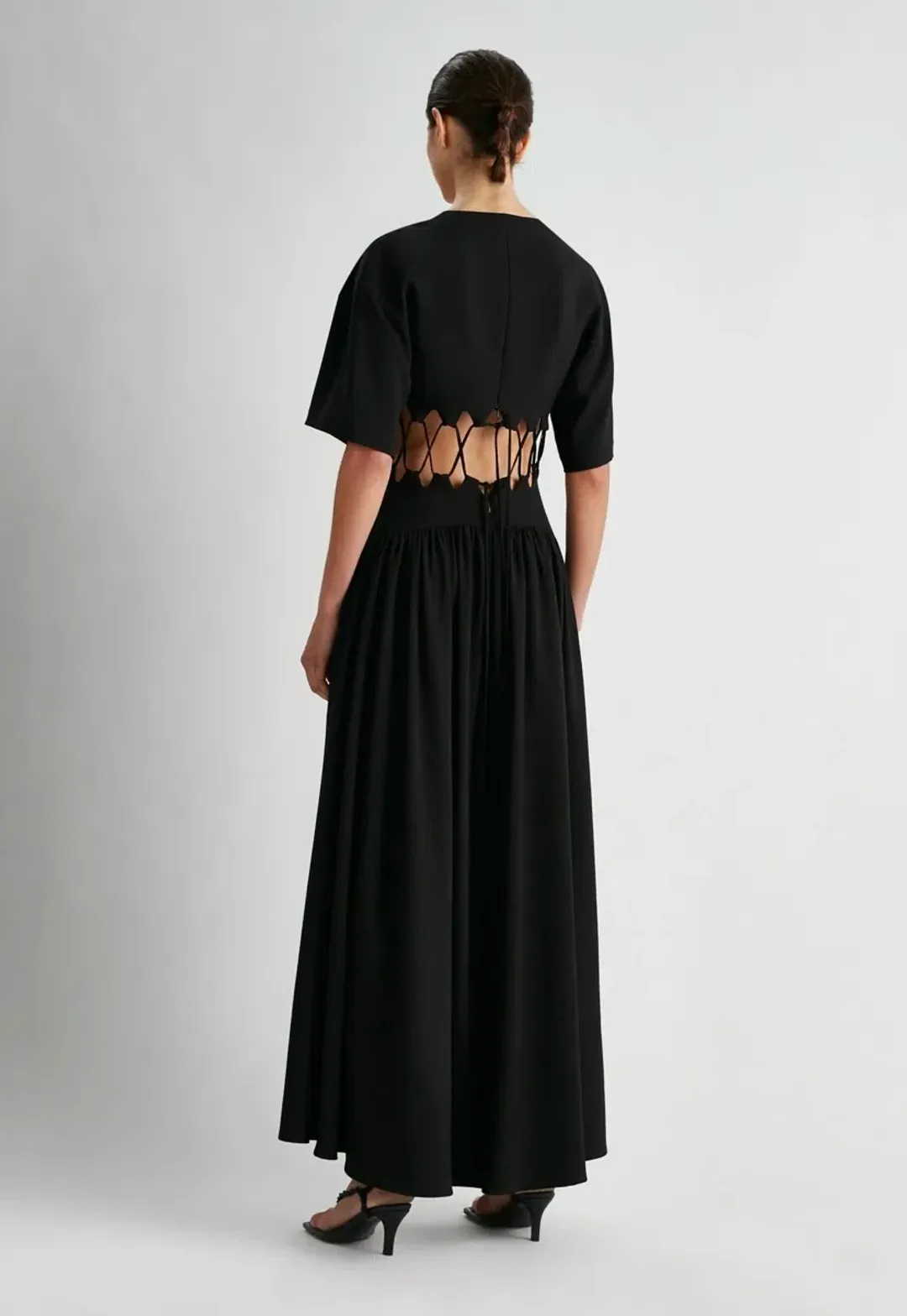 Camilla and Marc Brea Cut Out Dress Black Size 6  for rent on The Volte - main image