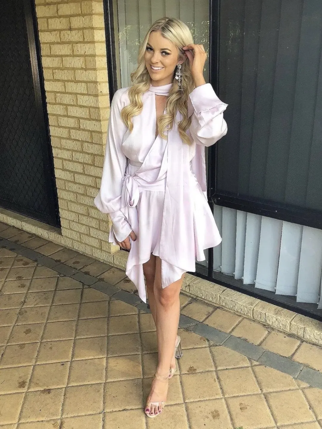 Acler Doheny Dress in Blush Size 14 for rent on The Volte - main image