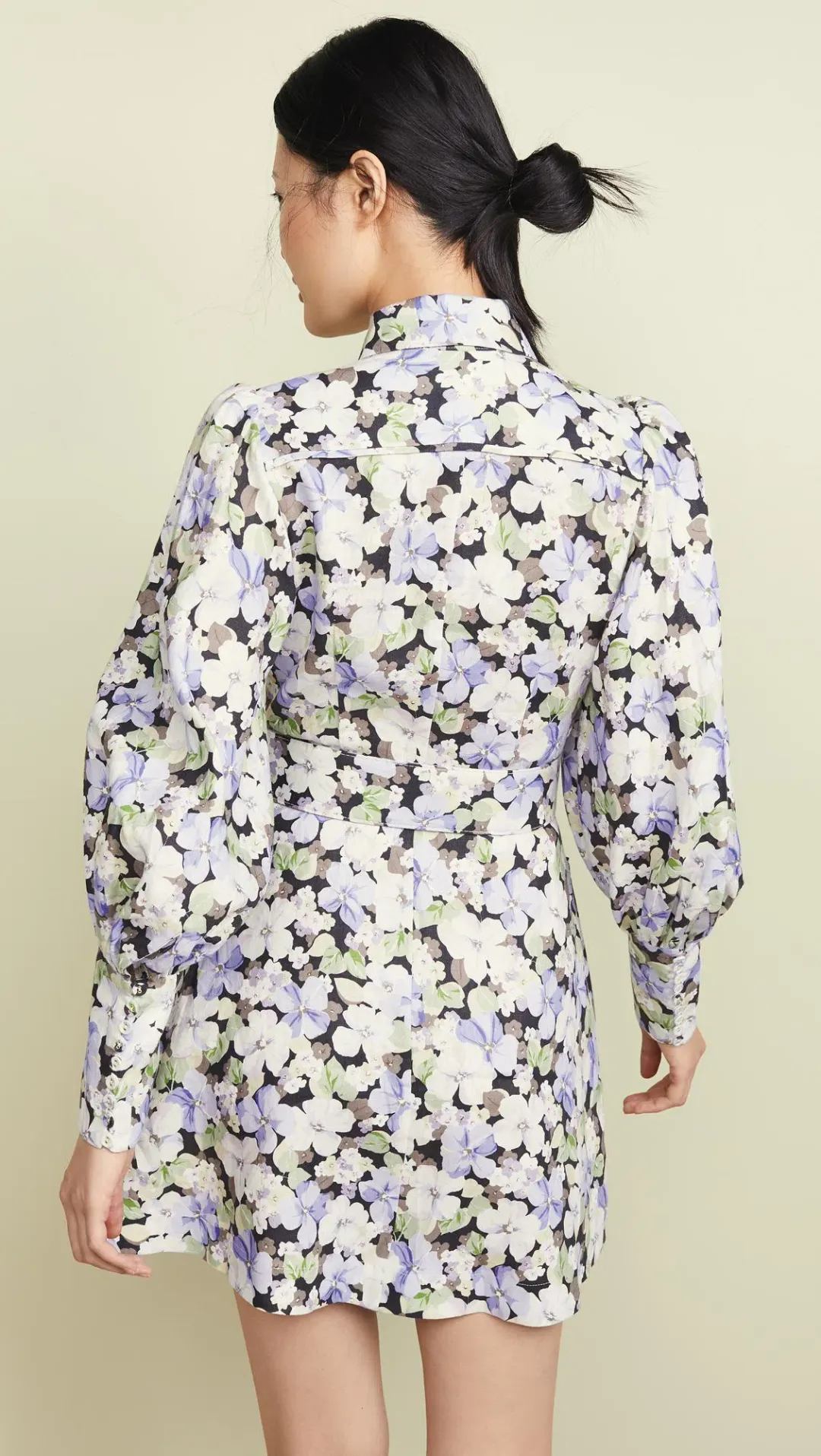 Zimmermann Ninety Six Shirt Mini Dress Floral Size 1 / Au 10 for rent on The Volte - main image
