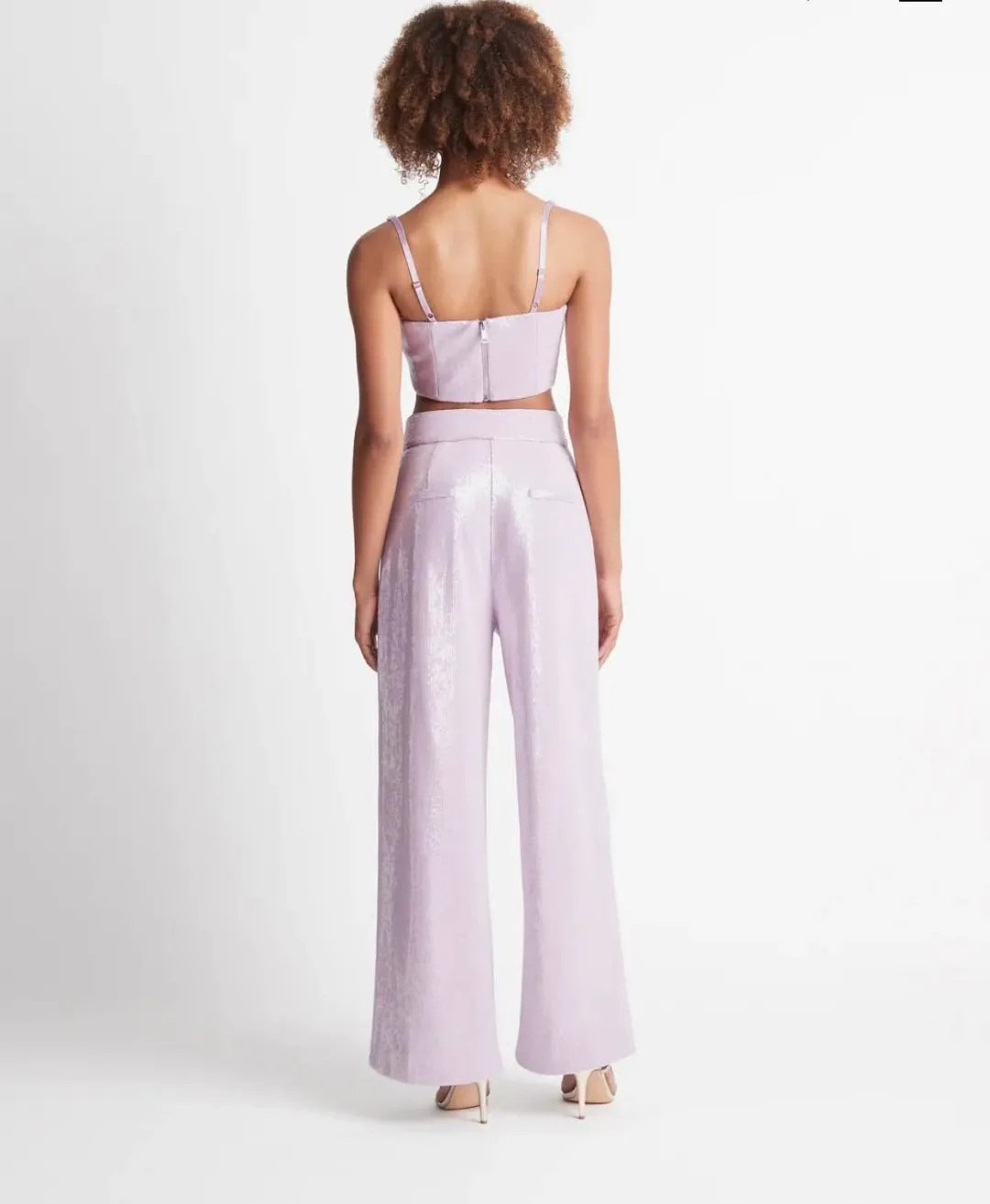 Sheike Cleo Sequin Top Size 14 & Pant Set Lilac  for rent on The Volte - main image