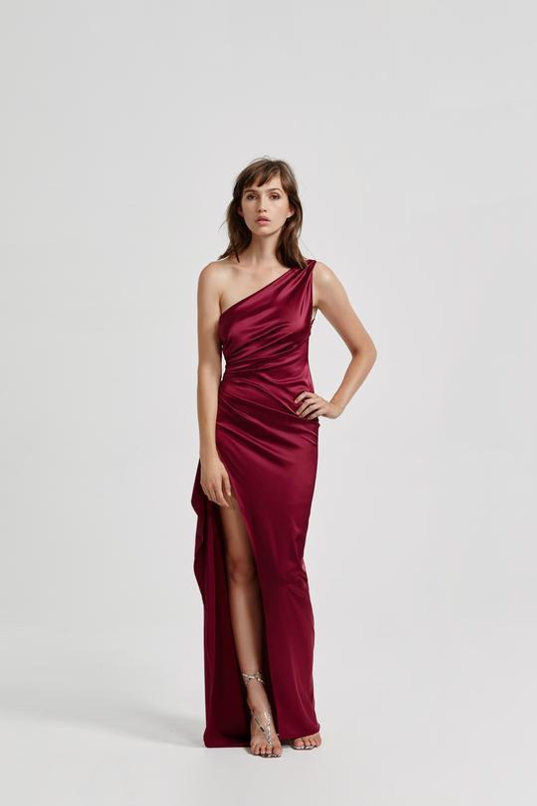 Lexi Samira Dress Burgundy size 6 for rent on The Volte - main image